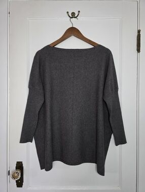 Orange Fashion Village Poncho Sweater – Approximate Size L – Gray